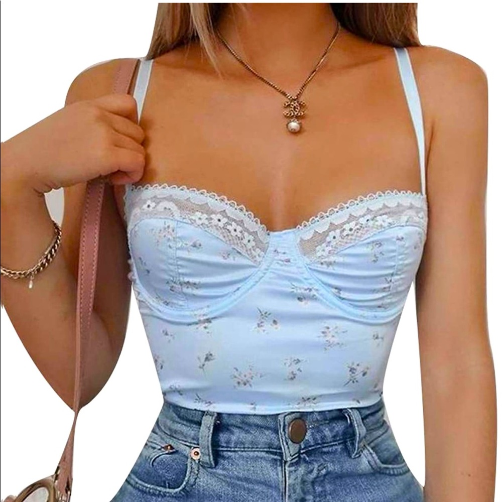 Blue Floral Cami